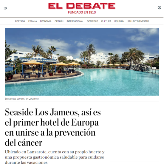 Accion Villarrazo Periodico El Debate Seaside Los Jameos primer hotel en unirse a la lucha contra el cancer