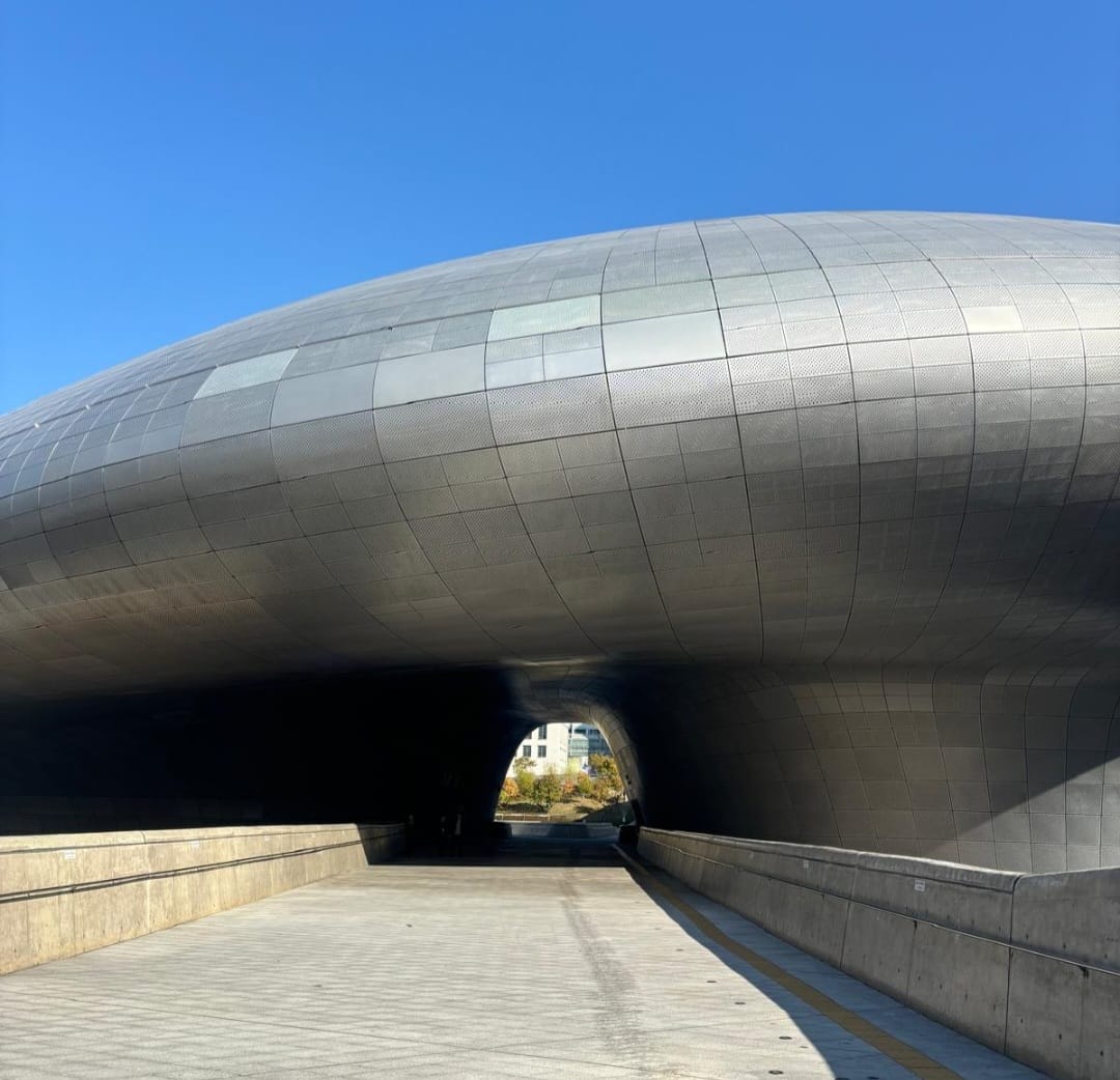 Foto de Silvia Villarrazo Estacion Metro Seoul de la arquitecta Zaha Hadid