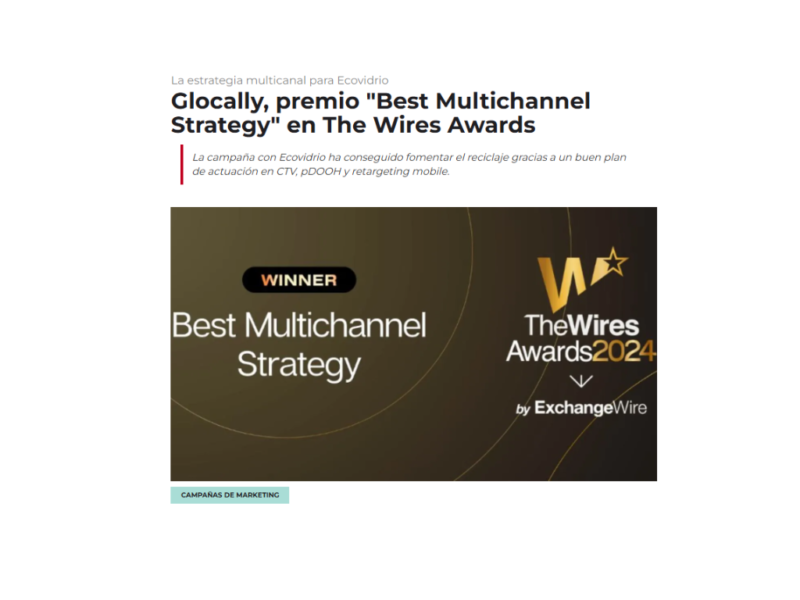 Glocally premio Best Multichannel Strategy Ecovidrio