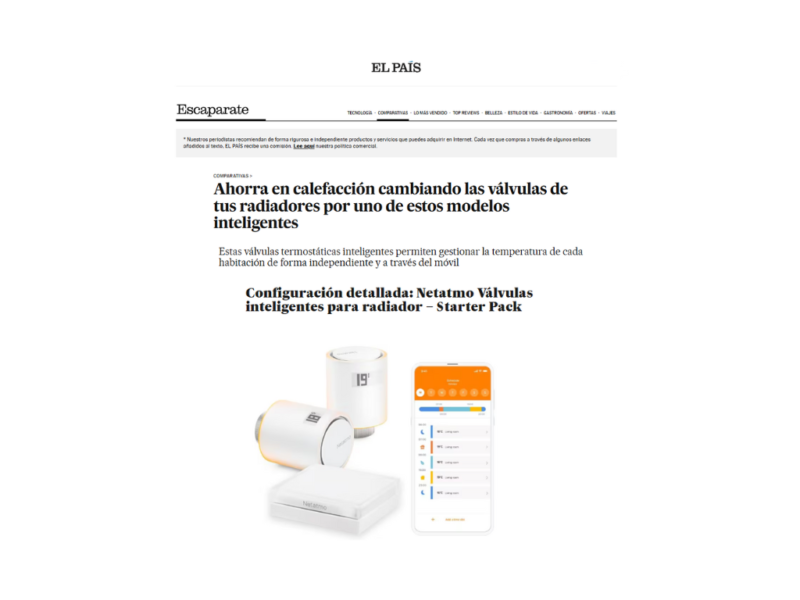 Acción Villarrazo cliente netatmo en periodico El Pais