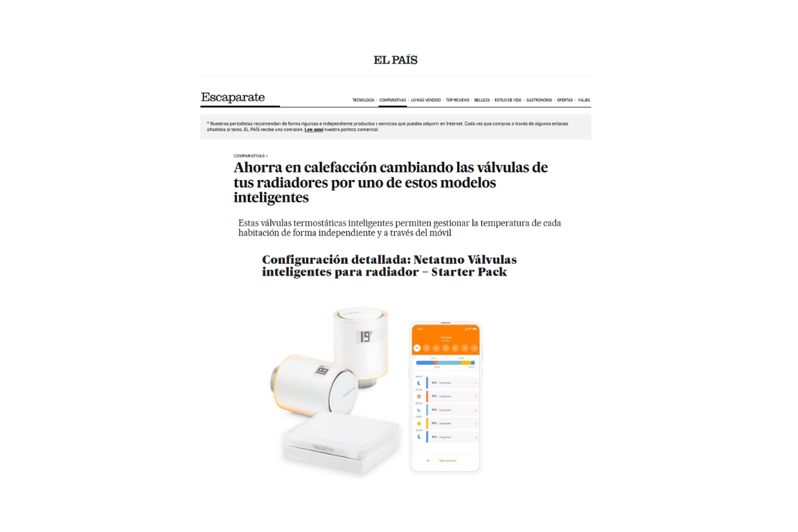 Acción Villarrazo cliente netatmo en periodico El Pais