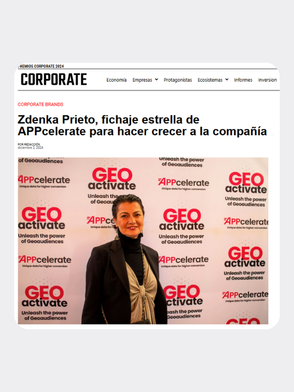 Acción Villarrazo periodico Corporate entrevista Zdenka Prieto de APPcelerate